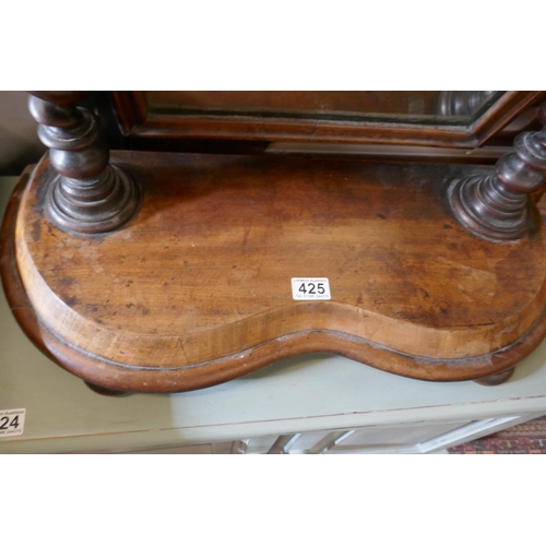 425 - Victorian mahogany barley-twist vanity mirror