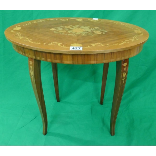 427 - Italian marquetry musical occasional table