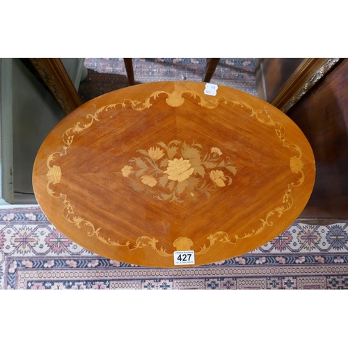 427 - Italian marquetry musical occasional table