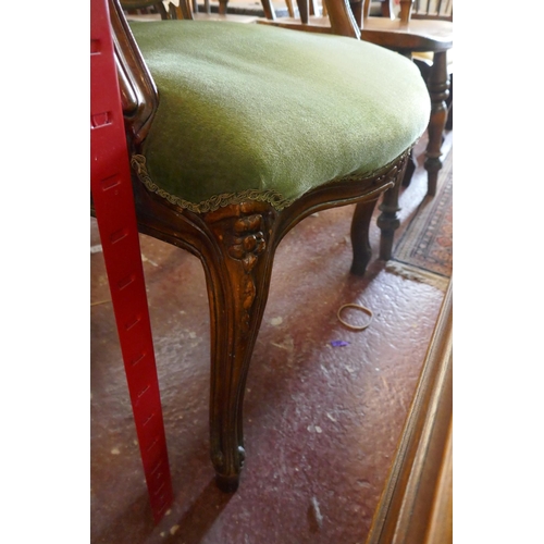 438 - Button back Queen Anne style chair