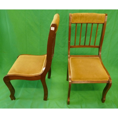 440 - Pair of Edwardian inlaid chairs