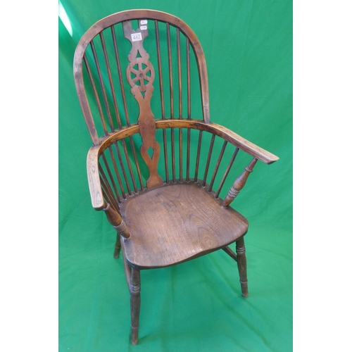 442 - Antique broad arm country chair