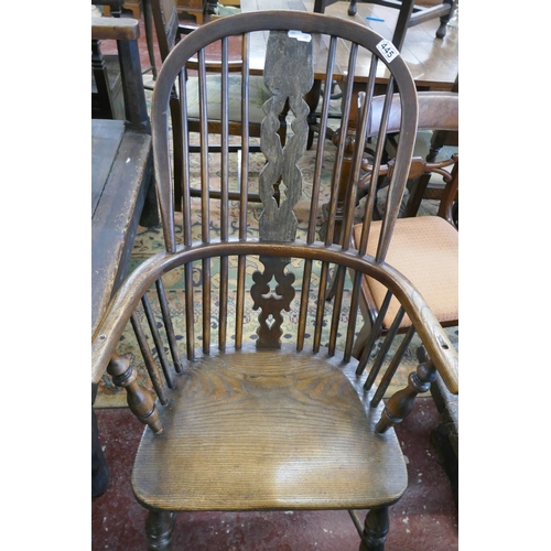 445 - Elm seated stick-back armchair