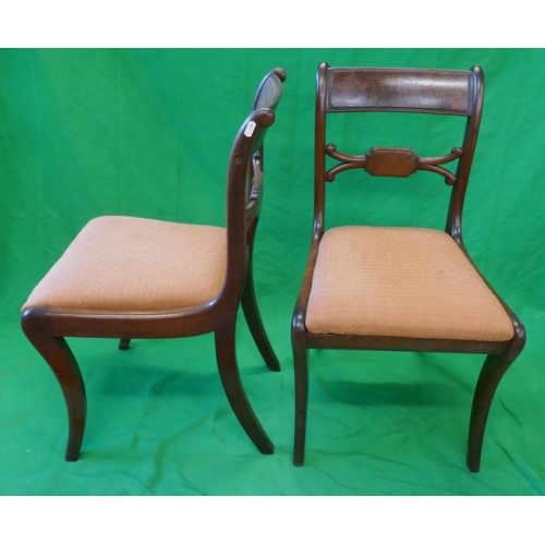 446 - Set of 4 Victorian sabre legged dining chairs