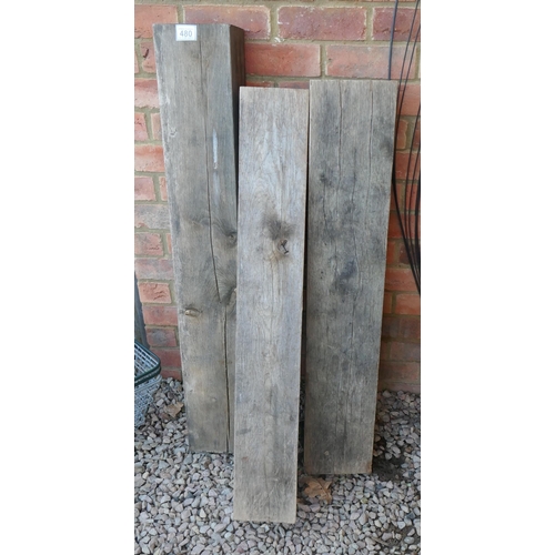 480 - 3 pieces of heavy oak