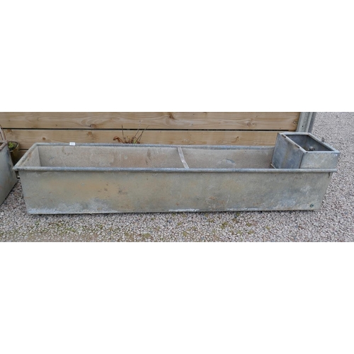 484 - Galvanised garden trough - Approx length 248cm