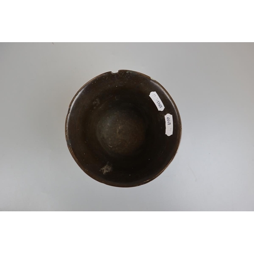 63 - 17thC bronze mortar with pestle