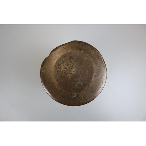 63 - 17thC bronze mortar with pestle