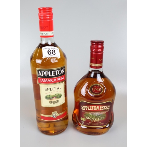 68 - 1 litre of Appleton Jamaica rum & 70cl bottle of Appleton State Jamaica rum