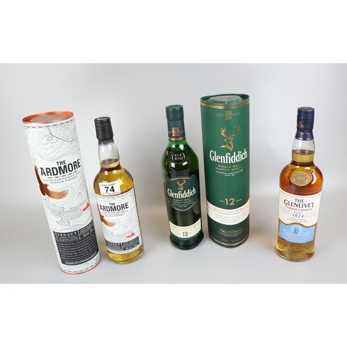 74 - 3 bottles of Single Malt Scotch whisky