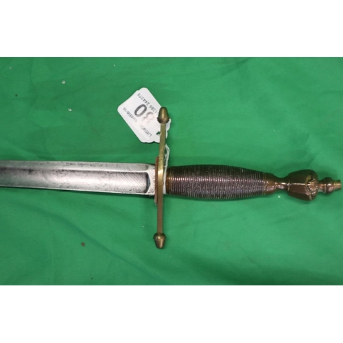 80 - Sword believed to be  A Napoleonic 1796 Pattern Infantry Officer's Spadroon with composite hilt (tan... 