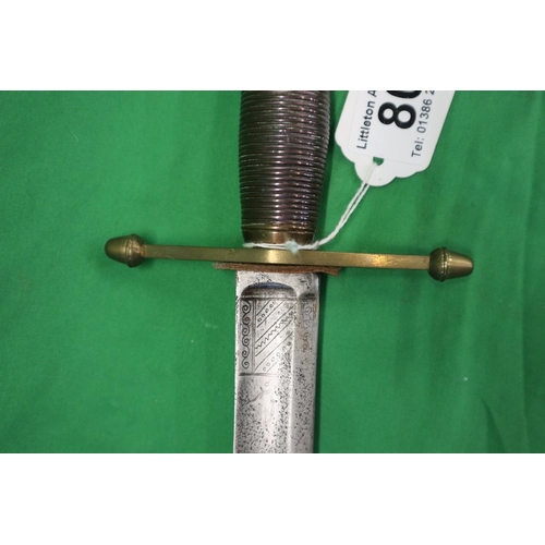 80 - Sword believed to be  A Napoleonic 1796 Pattern Infantry Officer's Spadroon with composite hilt (tan... 