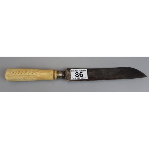 86 - Ivory handled knife