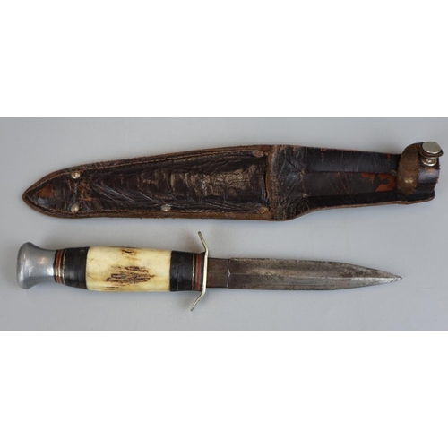 87 - Horn-handled American hunting knife