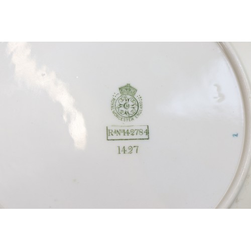 135 - 3 Royal Worcester cabinet plates one signed E Raby