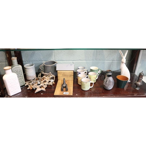 103 - Large quantity of kitchen ceramics etc