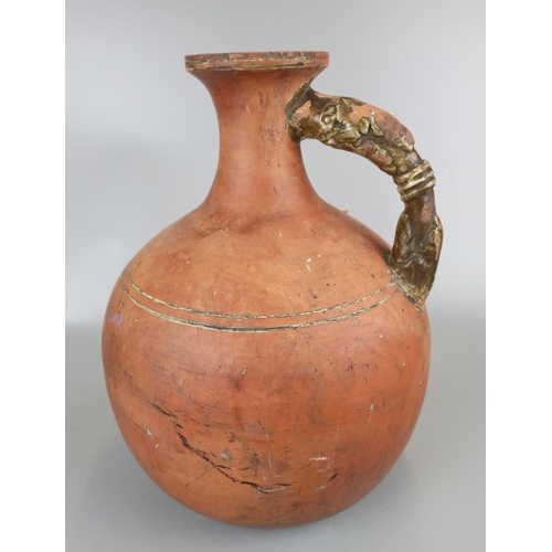 113 - Antique terracotta ewer - Approx. height 37cm