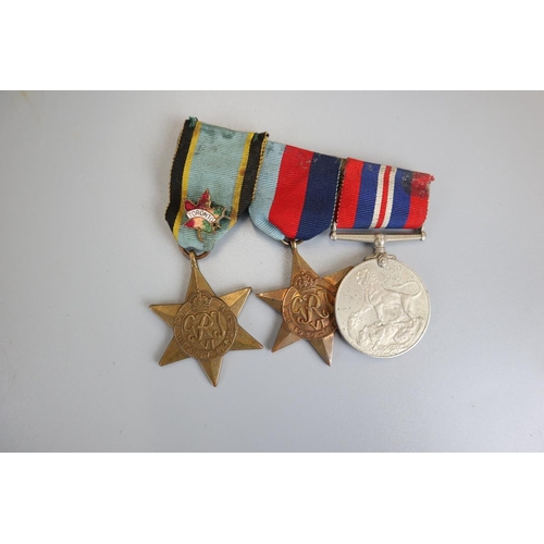 147 - RAF beret with Aircrew Star and 2 other medals