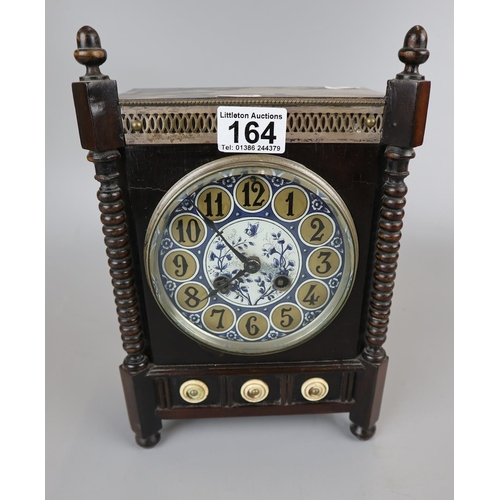 164 - J P Freres Art Nouveau mantle clock