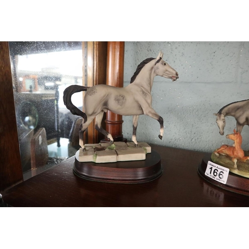 166 - 3 horse figures to include Black Beauty by Beswick