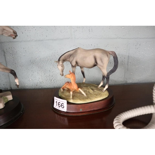 166 - 3 horse figures to include Black Beauty by Beswick