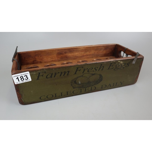 183 - Wooden egg storage box