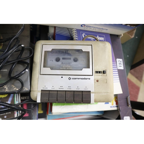 192 - Commodore computer with collection of computer books