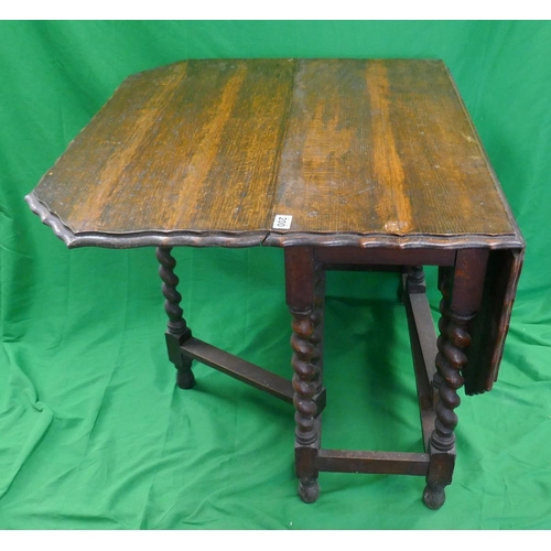 200 - Oak barley-twist gate leg table