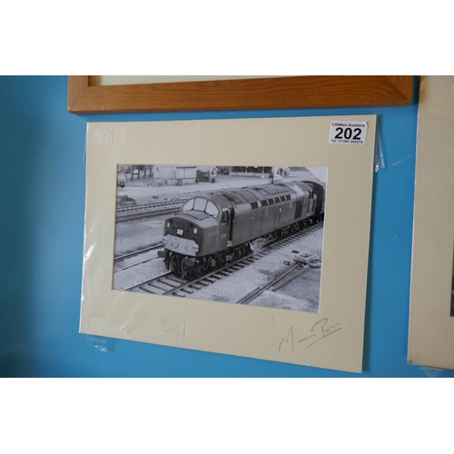 202 - Collection of railway memorabilia to include books, signed photos etc