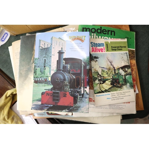 202 - Collection of railway memorabilia to include books, signed photos etc