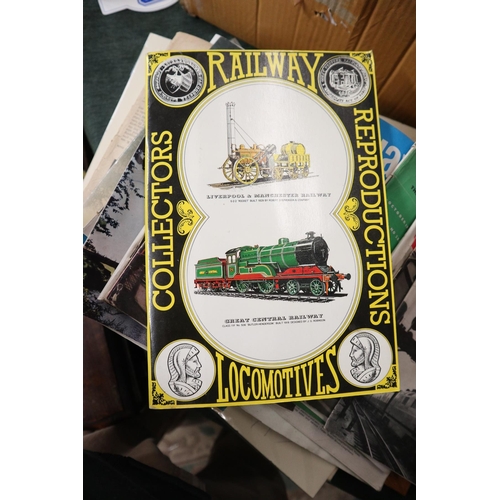 202 - Collection of railway memorabilia to include books, signed photos etc