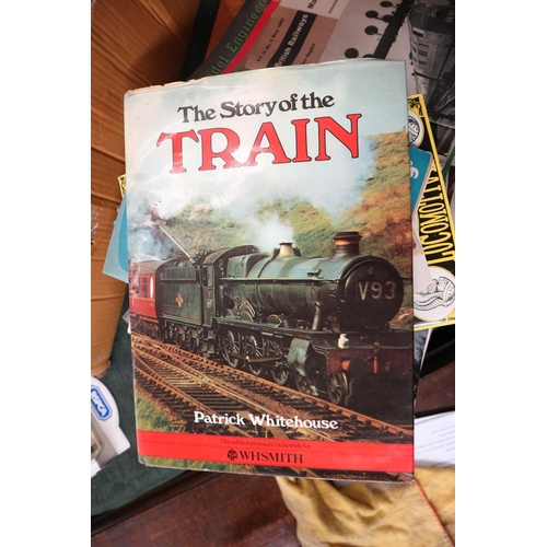 202 - Collection of railway memorabilia to include books, signed photos etc