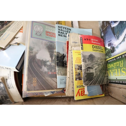 202 - Collection of railway memorabilia to include books, signed photos etc