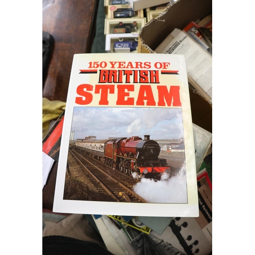 202 - Collection of railway memorabilia to include books, signed photos etc