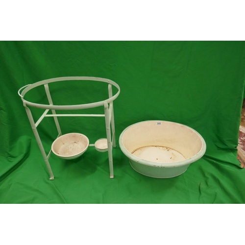 205 - Antique wrought iron baby bath