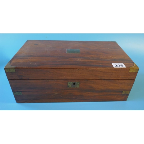 206 - Mahogany writing slope