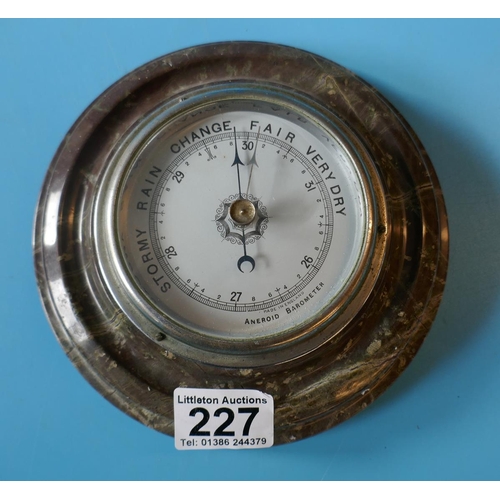 227 - Cornish serpentine barometer