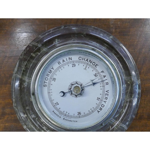 227 - Cornish serpentine barometer