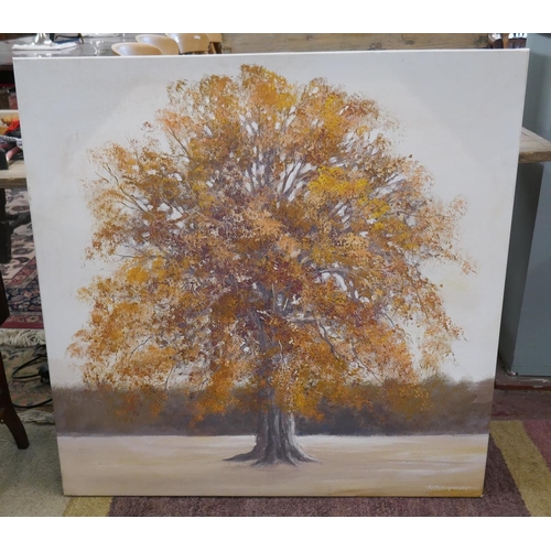 229 - Print of tree on canvas - Approx IS: 90cm x 90cm