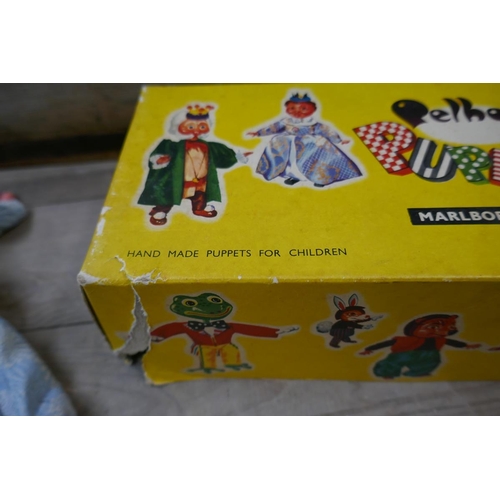 232 - Collection of 8 vintage Pelham Puppets to include boxed examples