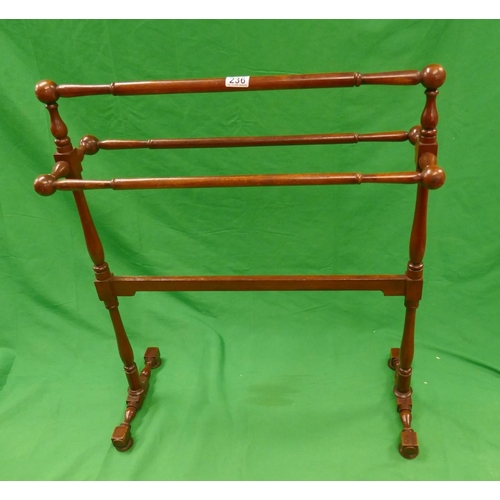 236 - Mahogany towel rail