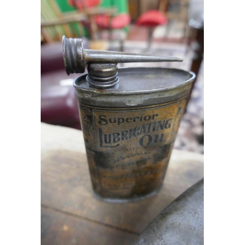 237 - Collection of Vintage oil cans etc