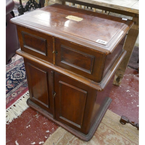 238 - Antique mahogany collectors chest - Approx size W: 53cm D: 40cm H: 66cm