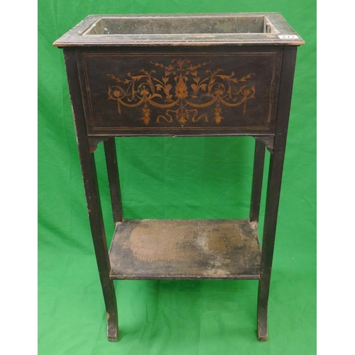 271 - Antique inlayed plant stand