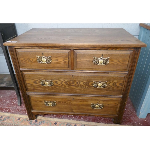 272 - Ash chest of 2 over 2 drawers - Approx size W: 91cm D: 53cm H: 78cm