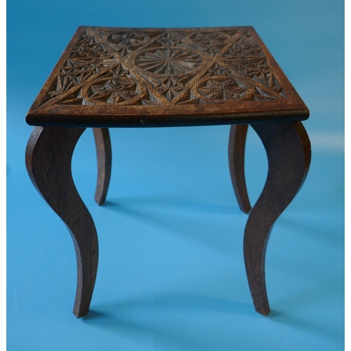 282 - Small Indian carved occasional table