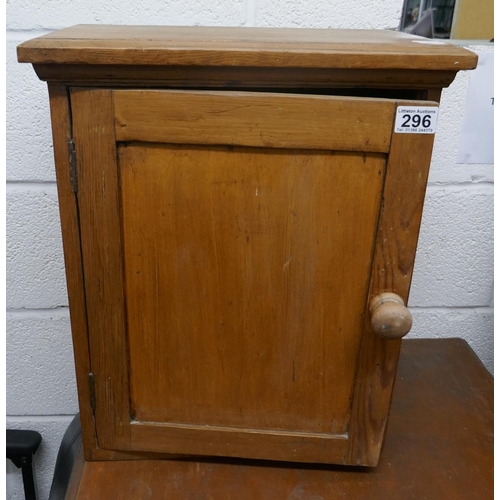 296 - Small antique pine cupboard