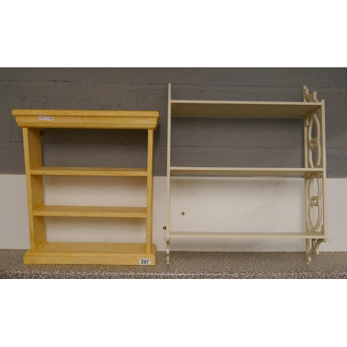 297 - 2 wall shelves