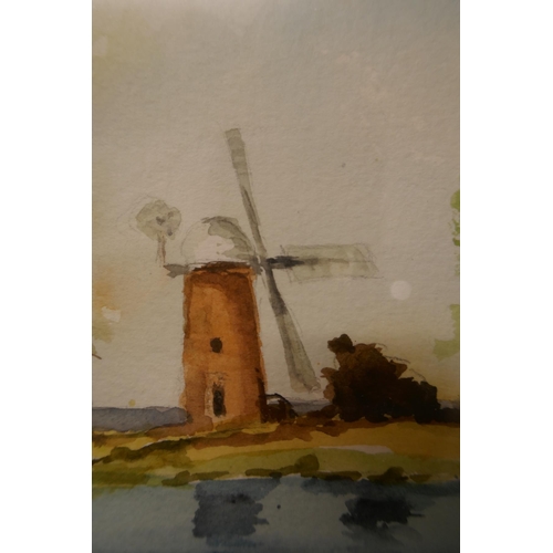 304 - Watercolour signed - B. W. Cook - Rural scene - Image size: 43cm x 28cm and Small water colour ... 