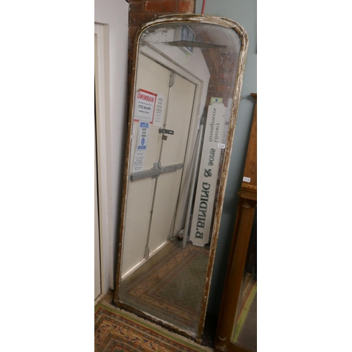 314 - Tall 19thC distressed pier mirror - Approx size: 71cm x 207cm